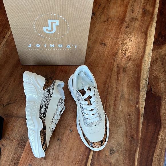 Joshua Sanders Mixed Leather Embossed Sneakers, Size 9.5 (EU 40) - Picture 3 of 6